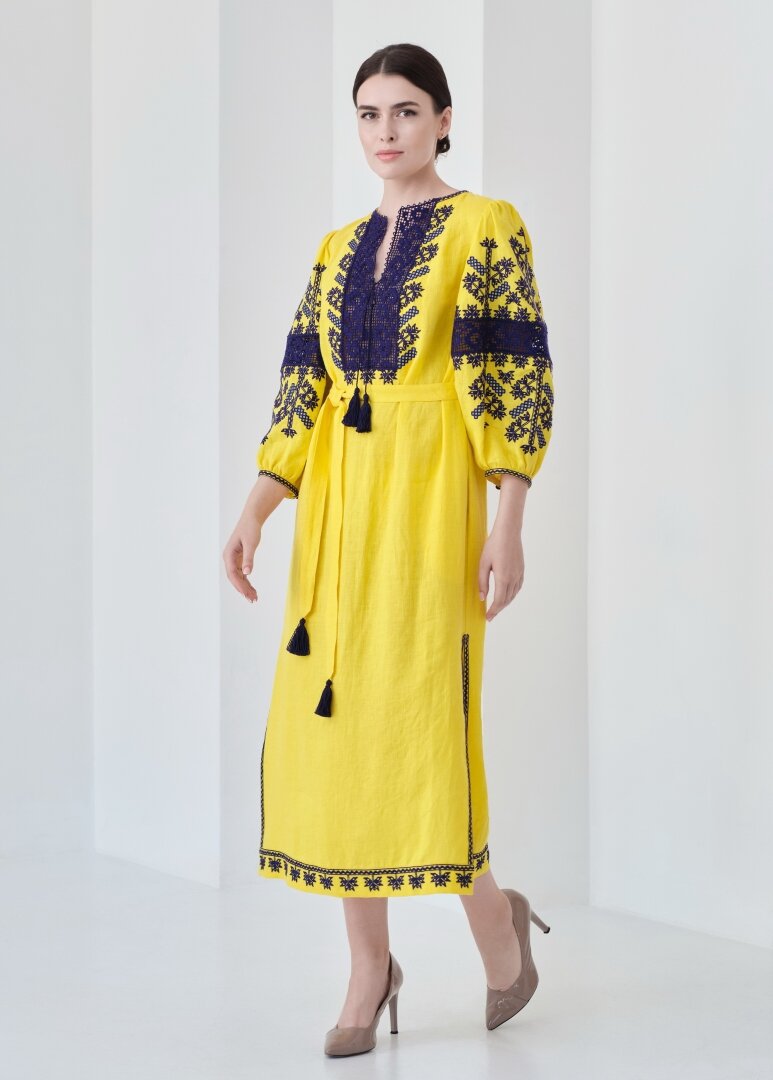 Yellow sales traditional dress